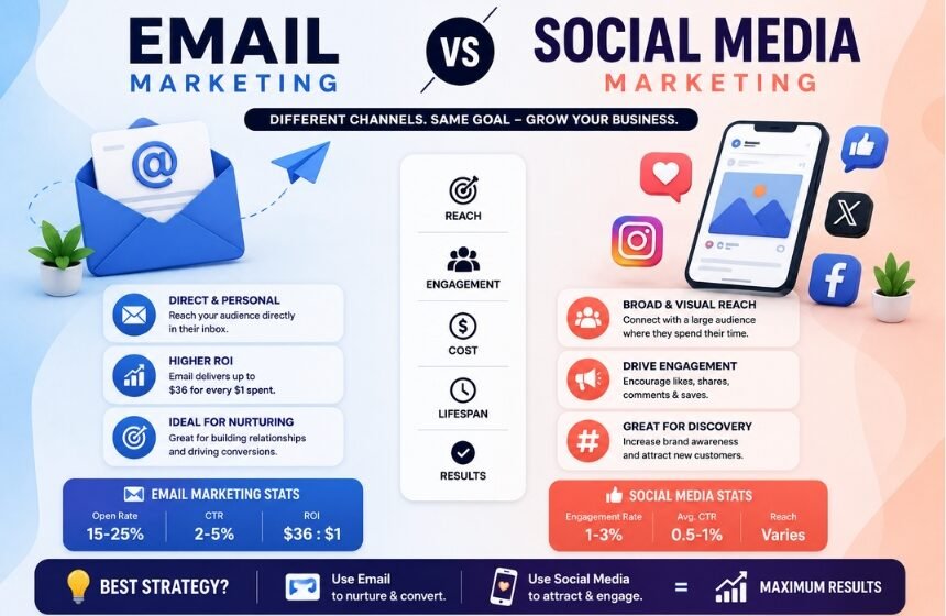 Email Marketing vs Social Media Marketing