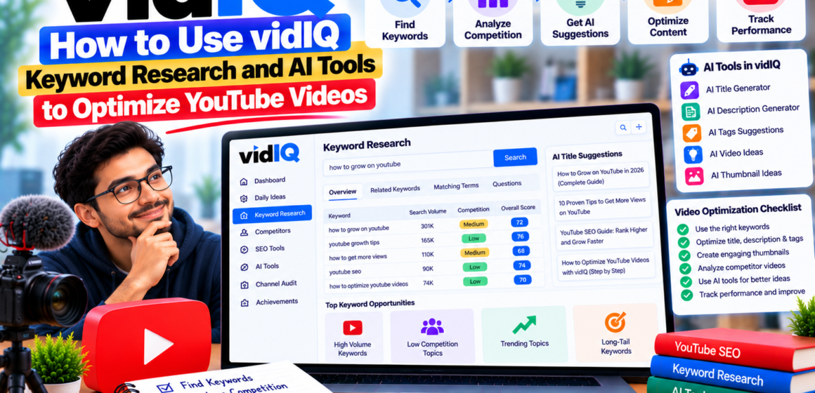 vid5 Use vidIQ Keyword Research AI Tools